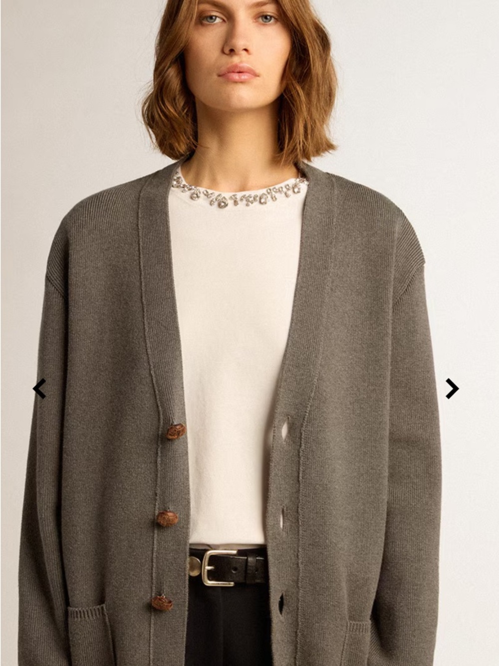Golden Goose Gray Golden Knit Logo Cardigan - Picture 11 of 11